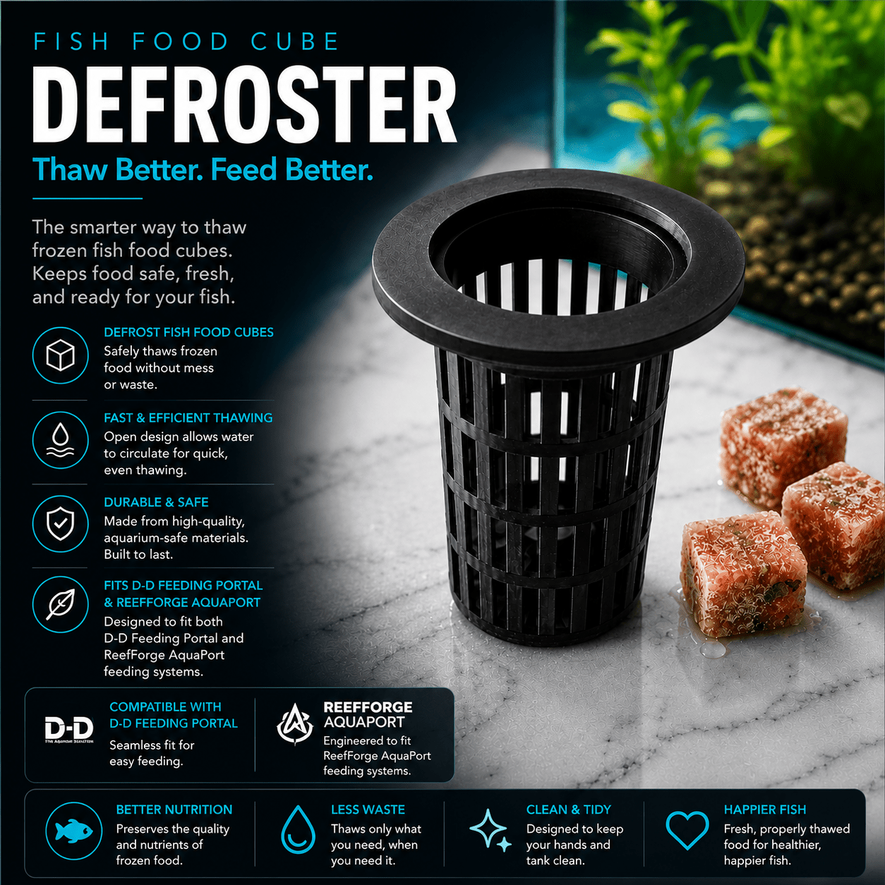 Frozen Fish Food Defroster – Fits D - D Feeding Portal - ReefForge