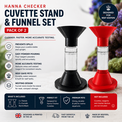 Hanna Checker Cuvette Stand and Funnel - pack of 2 - ReefForge
