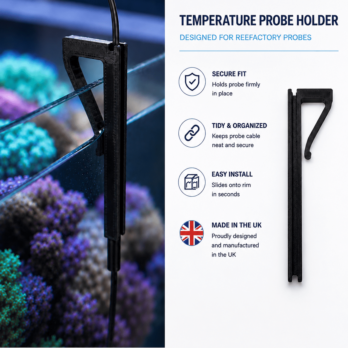 Reef Factory Temperature Probe Holder - Vision3D